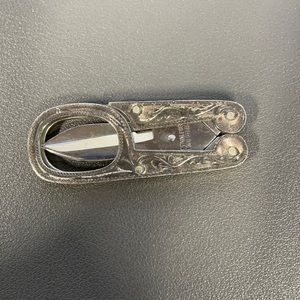 Vintage Estate Folding Scissors Japan Etched